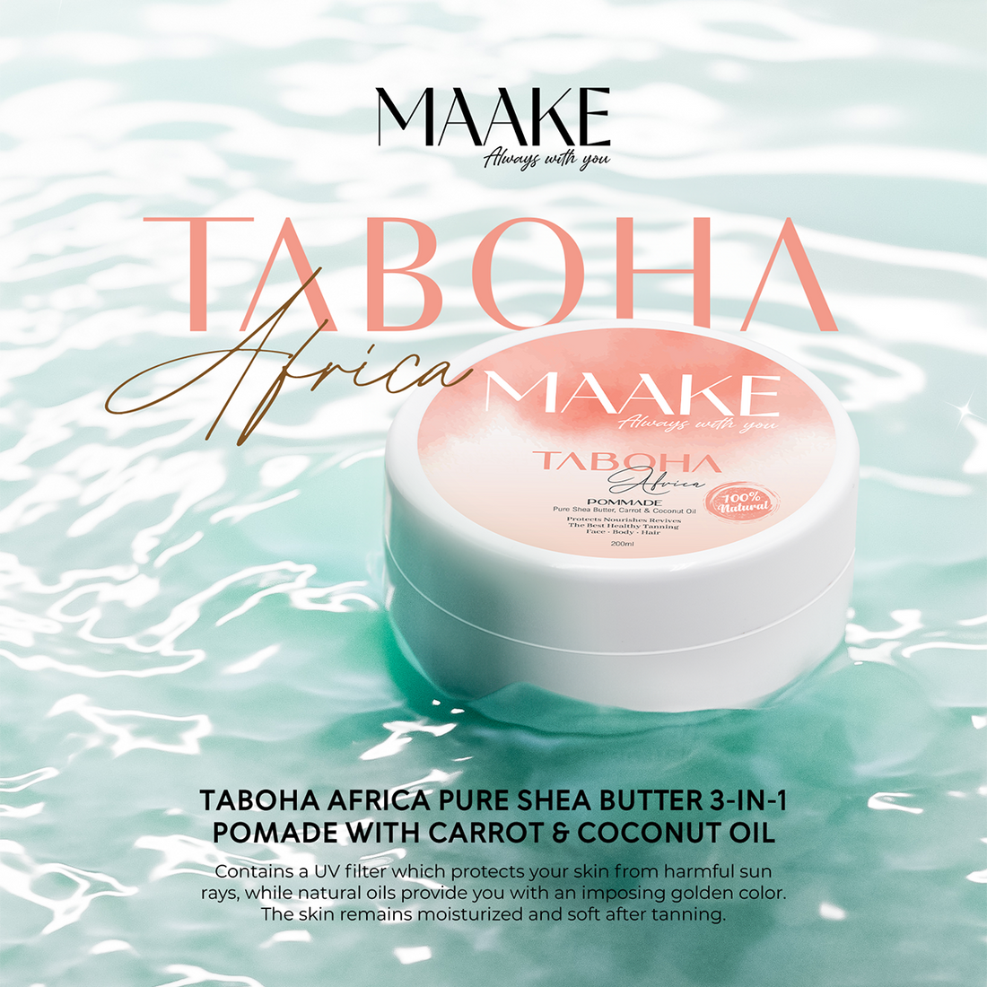 TABOHA Africa Pure Shea Butter & Carrot Oil Pomade